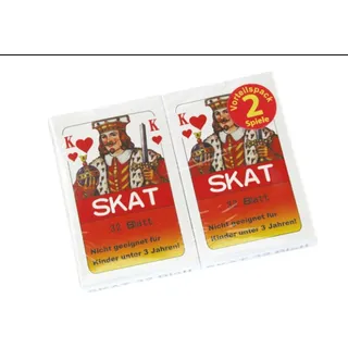 Skatkarten 2er Set mit je 32 Blatt für Kartenspiele