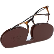 Nooz Optics - Blaulichtfilter brille ohne sehstärke Damen und Herren für Bildschirm, Smartphone, Gaming oder Fernsehen - Ovale Form - Tortoise Farbe - Alba Collection