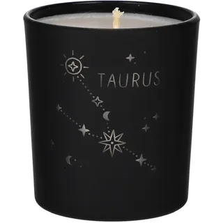 ORIGINALWAX Duft Kerze Sternzeichen Stier (Taurus) aus Soja Wachs Schwarz Handgemacht Duftkerzen Whisky&Jazz im Glas Tierkreiszeichen Vegan Candle 180g Geschenkidee 40 Stunden Brennen