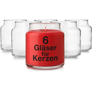 glasmark krosno 1992 Kerzenglas Set 6 Stück Transparent