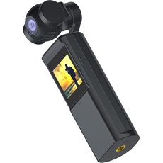 4K PNJ Pocket Kamera mit integrierter 3-Achsen-Stabilisierung und Touchscreen, kompatibel mit Android und iOS Smartphones