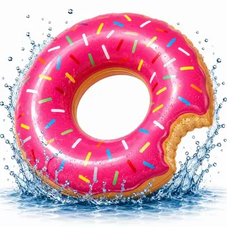 Aufblasbarer Schwimmring - Luftmatratze, Schwimmreifen Pool & Wasser, für Erwachsene & Kinder (Farbauswahl)