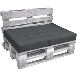 Beautissu Palettenkissen 120 x 80 x 15 cm grau 1 St.