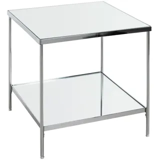 Haku-Möbel HAKU Beistelltisch rechteckig Glas silber 45,0 x 45,0 x 46,0 cm, 1 St.