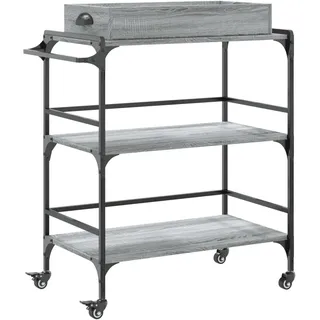 vidaXL Küchenwagen Grau Sonoma 81,5x41x92,5 cm Holzwerkstoff - Grau