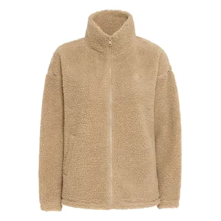 Fleecejacke OXMO "Fleecejacke OXTovine", Damen, Gr. XS, beige (dune), Obermaterial: 100% Polyester PES., Jacken Fleecejacke