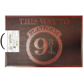 Harry Potter Fußmatte (Plattform 9 und 3⁄4 Design) 40 cm x 60 cm Gummimatte, Geschenke für Frauen Geschenke für Männer – Offizielles Merchandise-Produkt