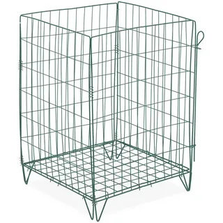 Relaxdays Komposter Grün Stahl Bodengitter 120 L , Dunkelgrün , Metall , 46x68x46 cm , Gartenzubehör, Gartenpflege, Gartengeräte