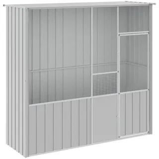 vidaXL Voliere 215 x 78 x 200 cm Grau