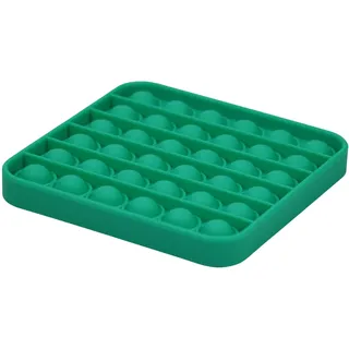 alldoro 63047 - Push & Play Silikon Fidget Spielzeug ca. 12 cm eckig, Pop it Anti Stress Fingerspielzeug, Bubble Push Toy für Stressabbau, Geschicklichkeitsspiel für Kinder und Erwachsenen, Grün