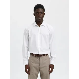 SELECTED HOMME Langarmhemd »SLHSLIMCLARK SHIRT LS NOOS«, weiß
