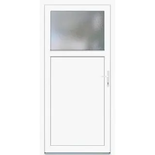 Panto Nebeneingangstür K201 ESG-Verglasung Weiß 98 cm x 198 cm DIN R