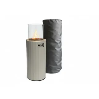 Planika BINO Outdoor-Gaskamin Tragbarer Terrassenheizer und Freistehender, Propan Heizpilz für Ihren Garten und Terrasse mit Schutzabdeckung