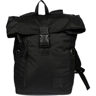 Großer Herren Damen Rucksack Kurierrucksack Laptop Tablet Fach Schule Uni Arbeit Schwarz - Schwarz