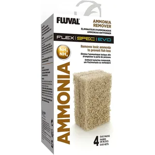 Fluval Ammoniak Entferner, Filtereinsatz für die Fluval Flex und Spec Aquarien, 4er Pack