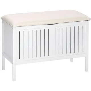 Wenko Sitztruhe Oslo 21856100 weiß Holz 78,0 cm