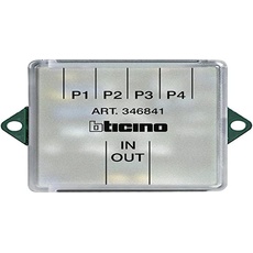 BTICINO, Einbau-Video-Signalverteiler/Etagenverteiler 4-fach für 2-Draht Sprechanlagen., 346841