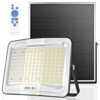 800W Solarlampen für Außen mit Bewegungsmelder, IP66 Wasserdichte Super Groß 40 * 35cm Solarpanel LED Solar Strahler Aussen mit Fernbedienung, 6000K 54000LM Solar-Split Solarleuchten für Garten