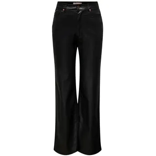 ONLY Damen Onlcamille-newark Ex Hw Wide Coated Pnt Hose, Schwarz, XS / 32L EU