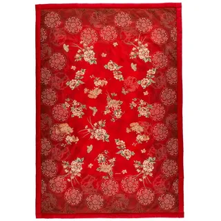 BASSETTI ESPERIDI Plaid aus 100% Baumwolle in der Farbe Rot R1, Maße: 135X190 cm - 9333428