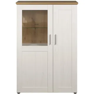 trendteam smart living - Vitrine Shade in Andersen Pinie weiß Eiche Artisan Landhaus 95 x 140 cm - Farbe Pine mit - 196103557