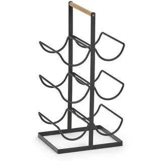 Zeller Weinregal 23 x 20 x 46 cm Schwarz