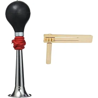 CHESTER Handhupe 1 Stimme & goki 61893 - Ratsche aus Holz - Fanartikel zum Anfeuern