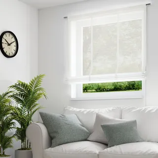 Neutex for you! Raffrollo »ALLURE« mit Klettschiene freihängend dezent natürliche Optik, beige