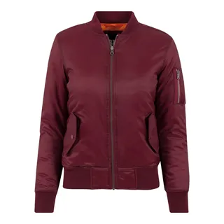 URBAN CLASSICS Ladies Basic Bomber Jacket in rot Größe XS