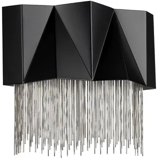 Wandlampe Modern Design in Schwarz Silber inkl. 3x G9 LED Metall Wandleuchte