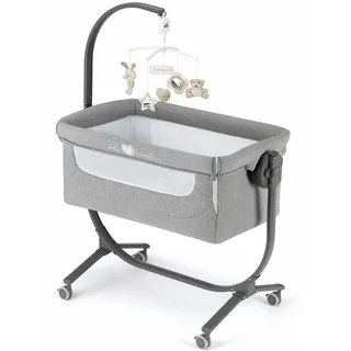 Cam il mondo del bambino CAM Baby Beistellbett Cullami | für 0-9 kg | Anthrazit | 8-fach höhenverstellbar - Grau