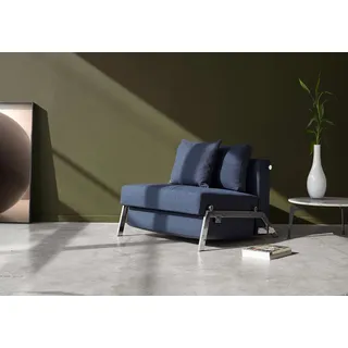 Innovation Living Schlafsessel Cubed 90 Chrom Stoff Blau Blue