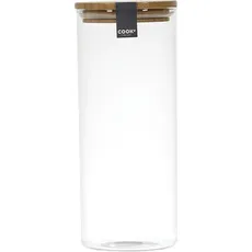 Cook Concept Glas- und Bambusgefäß 1.6l, Vorratsbehälter, Transparent