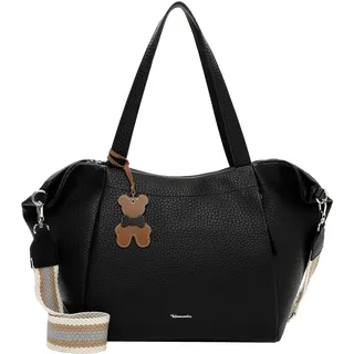 Shopper TAMARIS "Shopper TAS Katrina", Damen, Gr. B/H/T: 52cm x 29cm x 12cm 0, schwarz (schwarz 100), Polyurethan, Taschen Shopper
