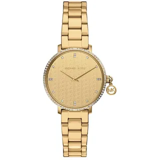 Michael Kors Pyper Damen 32MM Goldfarbener Edelstahl Uhr, MK7572