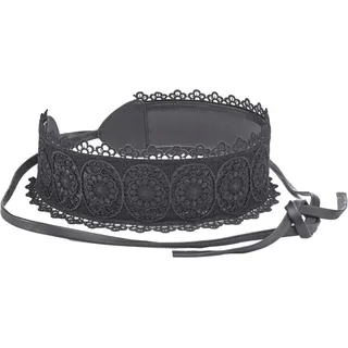 Taillengürtel LASCANA "Bindegürtel", Damen, Gr. M, schwarz, Materialmix, bestickt, Gürtel Taillengürtel, zum Binden, Shaping-Effekt, Gürtel für Kleid & Overall, Bauchgürtel, Topseller