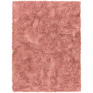 TT Home Hochflorteppich 160 x 220 cm Rosa/Braun