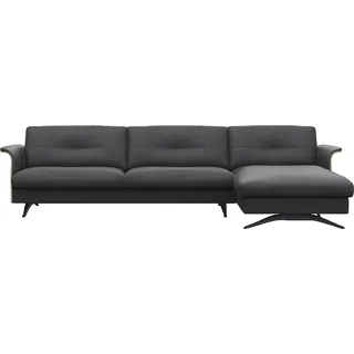 FLEXLUX Ecksofa »Glow, super bequem durch hochwertigem Sitzaufbau mit Federkern, L-Form«, Modernes skandinavisches Design FLEXLUX Deep Black