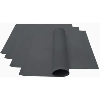 Lemos Home Hochwertiges Platzset Platzdeckchen 4 Stück aus 100% Baumwolle Kollektion Konzept, Farbe & Größe wählbar (Platzset 4er Set - 46x36cm, Basaltgrau)