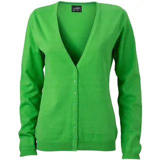 James & Nicholson Damen Jacke V-Neck Cardigan, Green, XL, JN660 gr