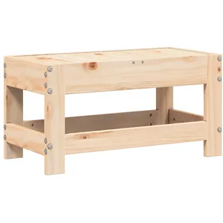 vidaXL Gartenhocker 62x30x32 cm Massivholz Kiefer - Braun