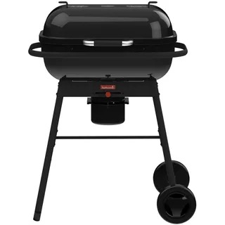 barbecook Magnus Original Holzkohlegrill BBQ mit grillrost aus Edelstahl, Grillen für 14 Personen, 85x64x110cm, Schwarz