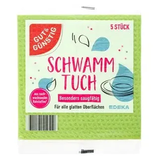 Gut&Günstig Schwammtücher Naturfaser, 5 St.