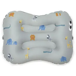 NOUI NOUI Aufblasbares Sitzkissen Kinder ab 2 Jahren Safari | Tragbare Sitzerhöhung Stuhl Kind mit Rutschfester Unterseite & Gurt | Ideal für Reisen, Restaurant & Zuhause | Inkl. Tasche