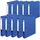 Ordner A4 maX.file protect + Kunststoffbeschichtung, Einsteckrückenschild, Kantenschutz innen und außen (5cm schmal, Blau, 10er Pack)