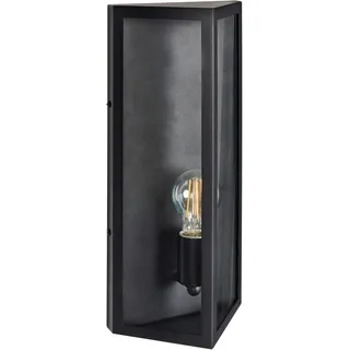 Beliani Außenwandleuchte Schwarz