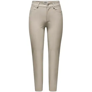 Only Emily Straight Ankle Fit Hochbundhosen - Silver Lining - XS - 30