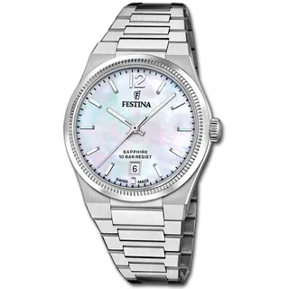 Festina Damenuhr Swiss Made Armbanduhr Edelstahl silber UF20052/1