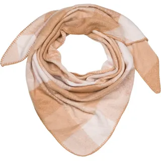 styleBREAKER XXL-Schal "Web Dreiecktuch Kariert" 1 Stk., hellbraun, beige