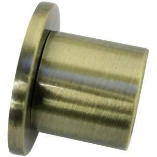 GARDINIA Wandlager für Ø 16 mm, Inklusive Befestigungsmaterial, 2 Stück, Wandmontage, Serie Memphis, Messing-antik